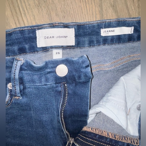 Dear John JEANNE SUPER HIGH RISE CROPPED FLARE JEANS Medium Wash Women’s size 25 - Picture 6 of 8